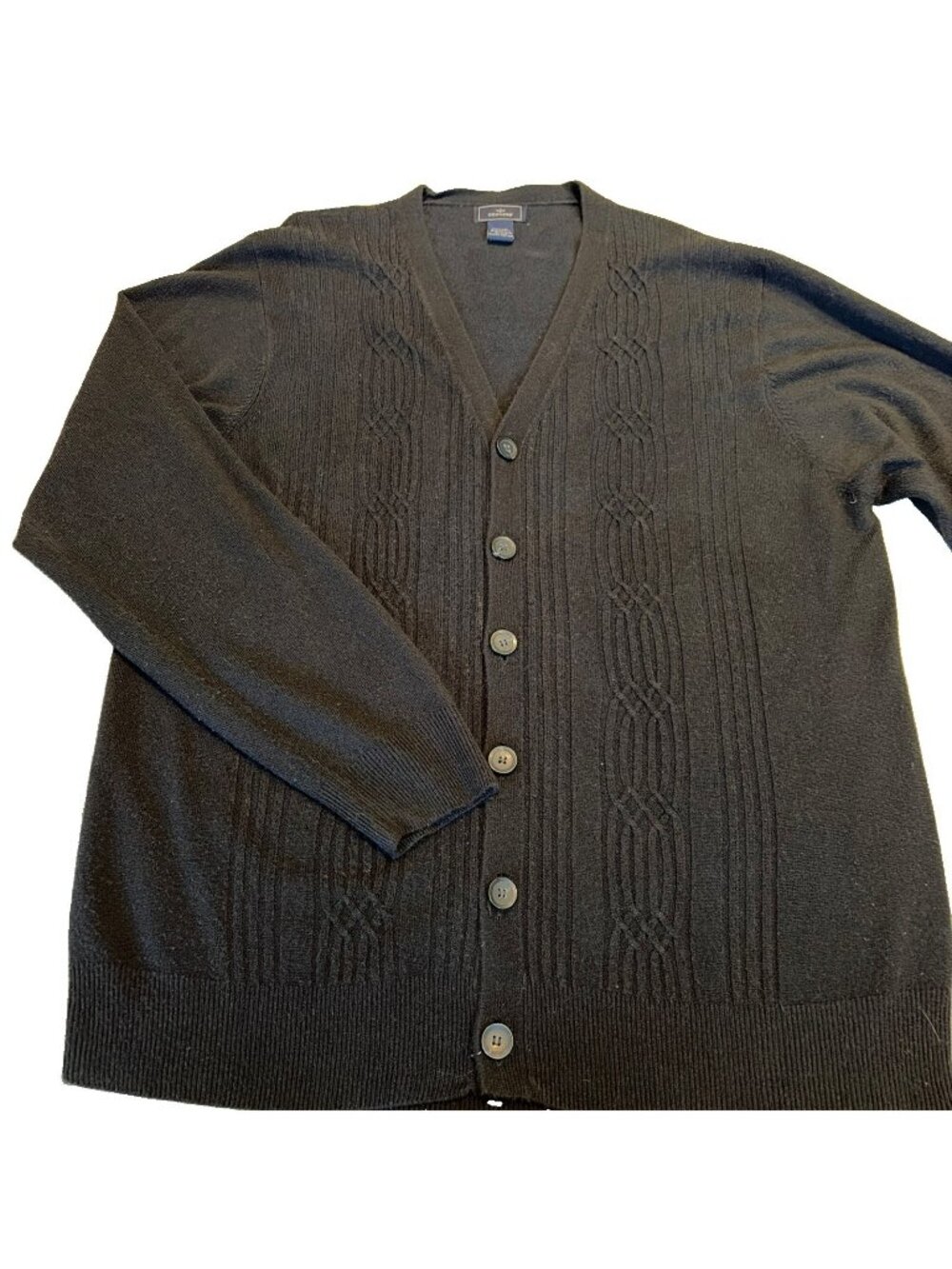 Vintage Dockers Mens Button Front Cardigan Sweater Size XLT Brown Grandpa Grunge